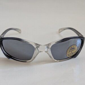 NWT Vintage 90's Kids Acetate Sporty Sunglasses (2 Tone Crystal Black)